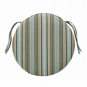 Round 18"x18"x2" Seat Pad Sunbrella in Elegant Dots, Checks, and Stripes - $74.99